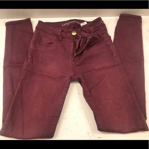Maroon American Eagle Jeans